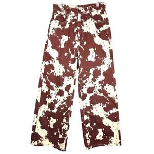 BDG Wide Leg Brown Cow Print Jeans Size 27